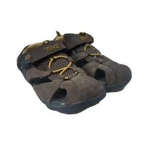 Kids Teva Brown Strappy Hiking Sandals Size 1